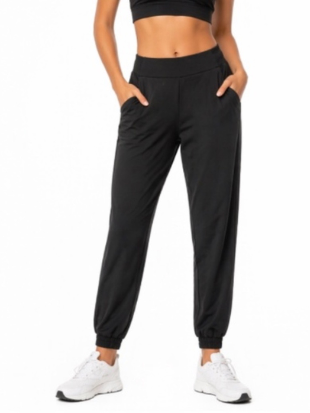 ATHLETA Black Performance Joggers Lined Size Small (Estimated)